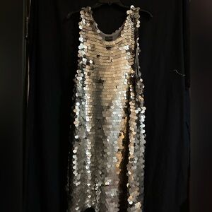 Worthington Silver Sequin Dress XXL never worn